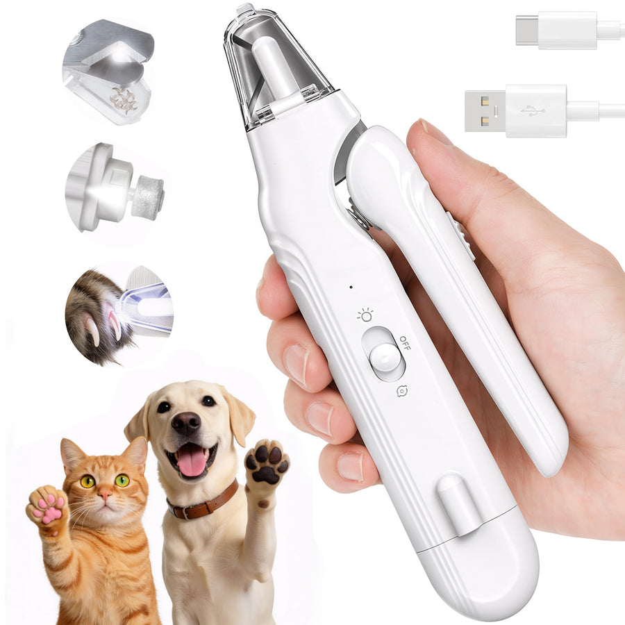 2-in-1 LED dog nail clipper and grinder