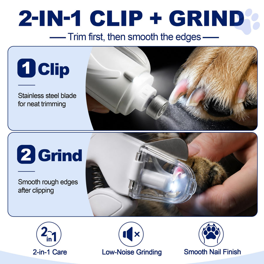 2-in-1 nail grooming tool for dogs and cats