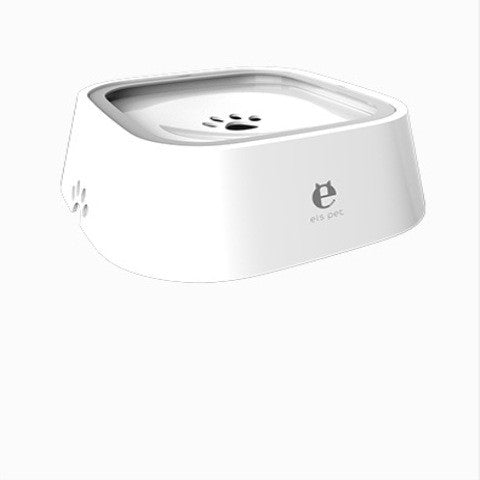 White 1.5-liter anti-spill pet water bowl