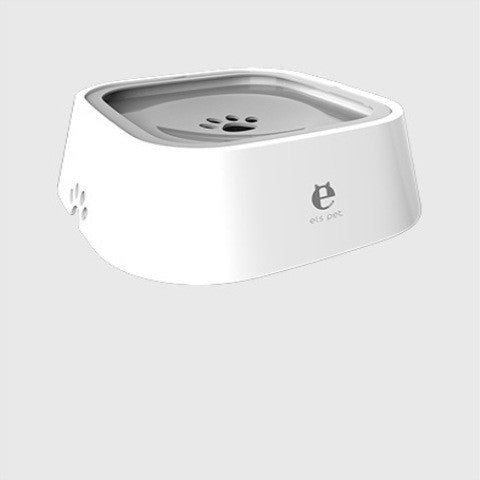 Gray 1.5-liter anti-spill pet water bowl