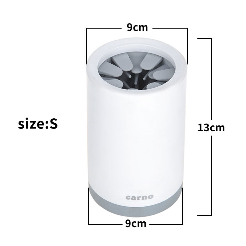 Reusable pet paw washer cup from Explore Puppy