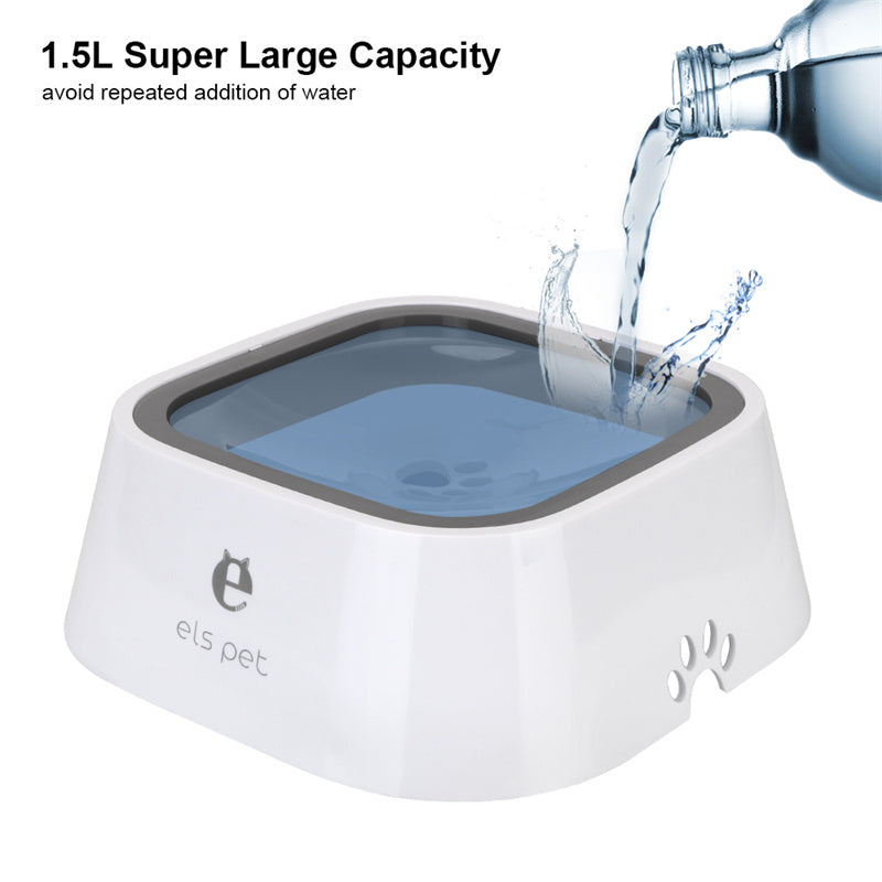 Capacity details for the 1.5-liter pet water bowl