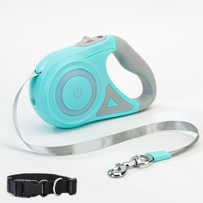 LED retractable dog leash with built-in spotlight – product view 7