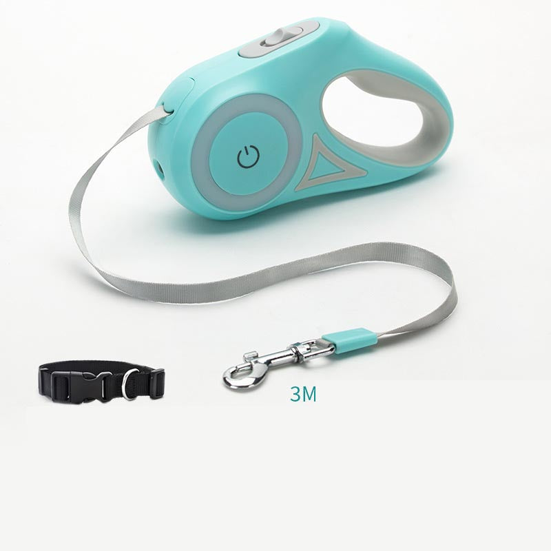 LED retractable dog leash with built-in spotlight – product view 5