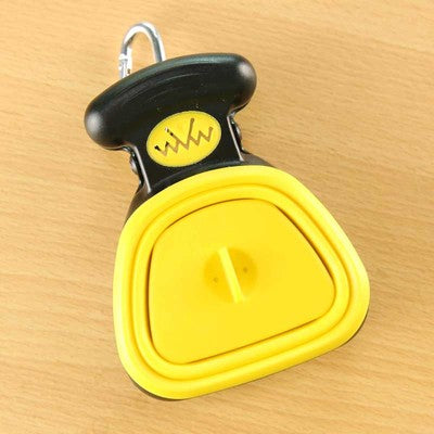 Yellow foldable dog poop scooper