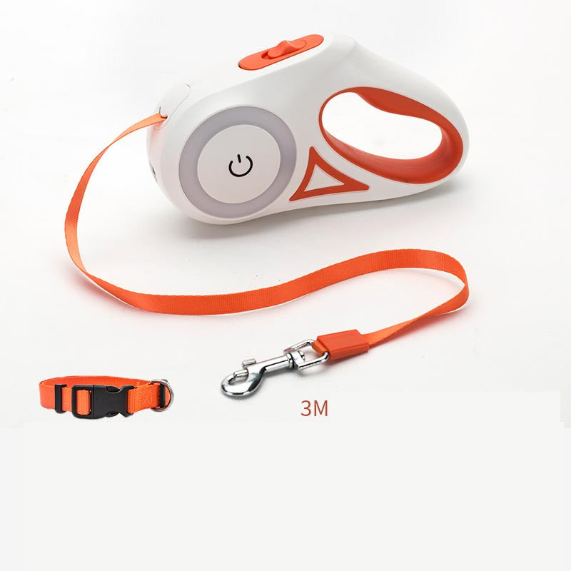 LED retractable dog leash with built-in spotlight – product view 13