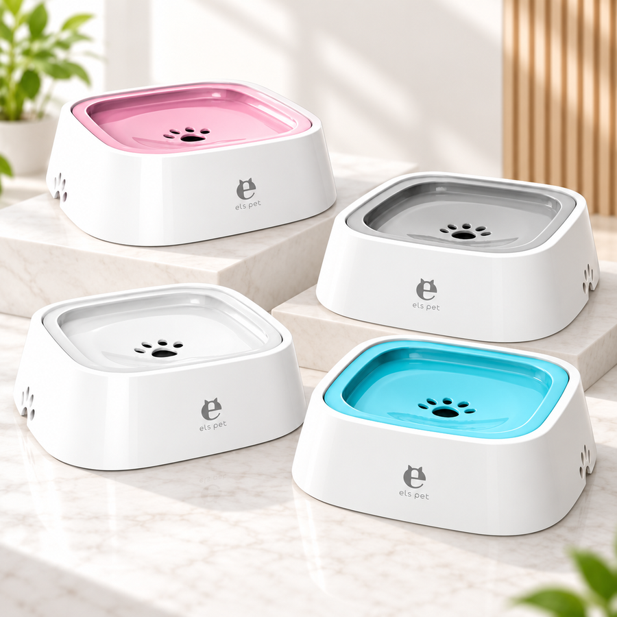 Anti-Spill Dog Bowl – 1.5L Floating Plate Slow Drinker