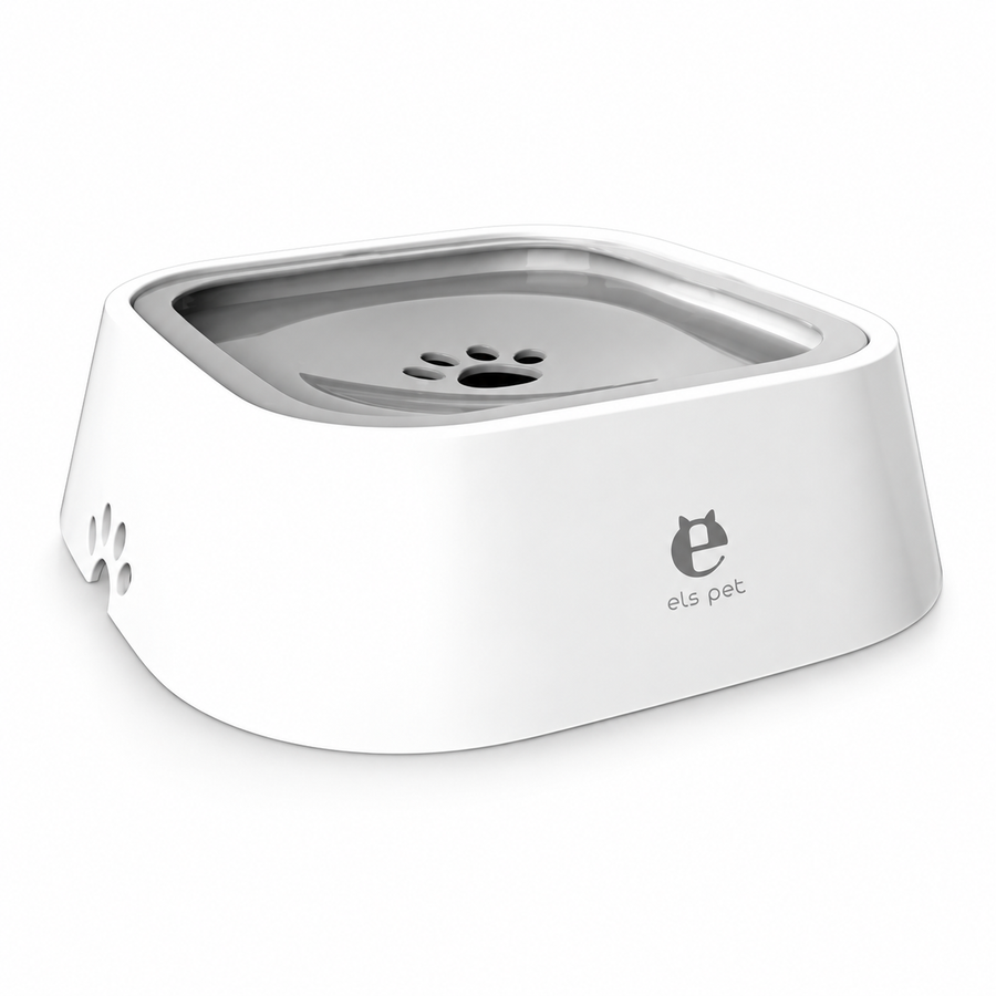 Anti-Spill Dog Bowl – 1.5L Floating Plate Slow Drinker