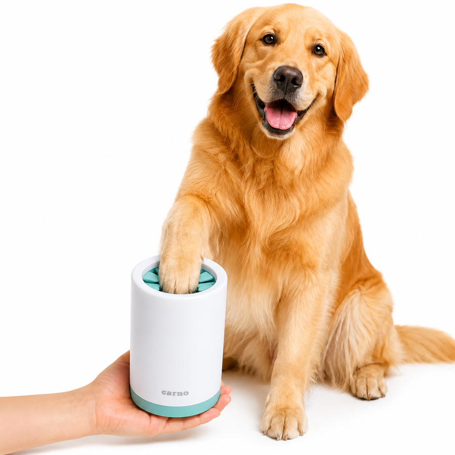 Dog paw cleaner cup for muddy paws after walks
