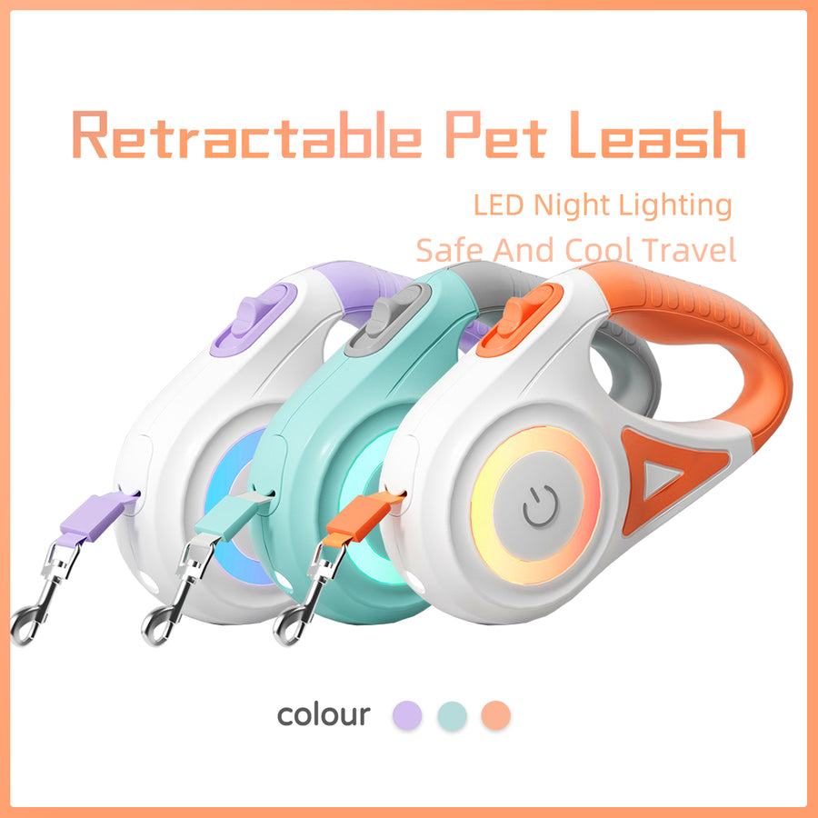 LED retractable dog leash with built-in spotlight – product view 8